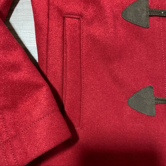 Gap Red Toggle Button Pea Coat - Picture 10 of 15